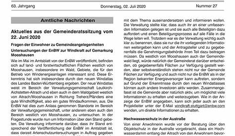 Das Amtsblatt Ettlingen berichtet „Gute Entwicklung auf allen Ebenen