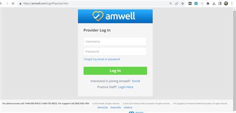 amwell provider community login