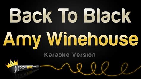 amy winehouse karaoke back to black sing