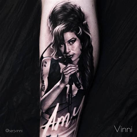 amy winehouse tattoo portrait