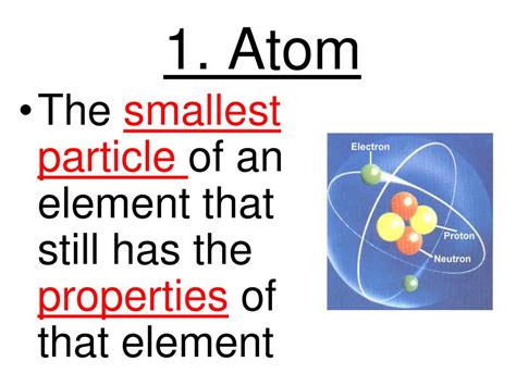an atom is the smallest particle of matter that retains the properties of the element true or false