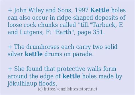 An Example Of Kettle In A Sentence
