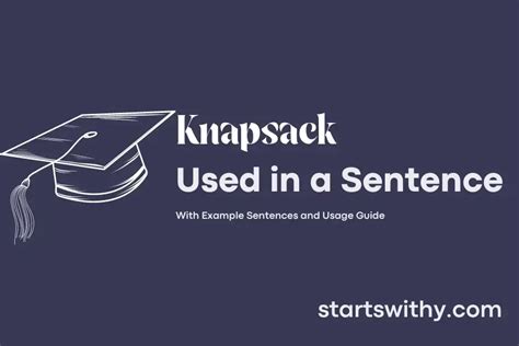 An Example Of Knapsack In A Sentence