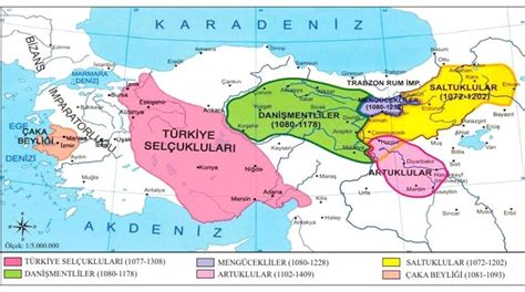 anadolu türk beylikleri haritası