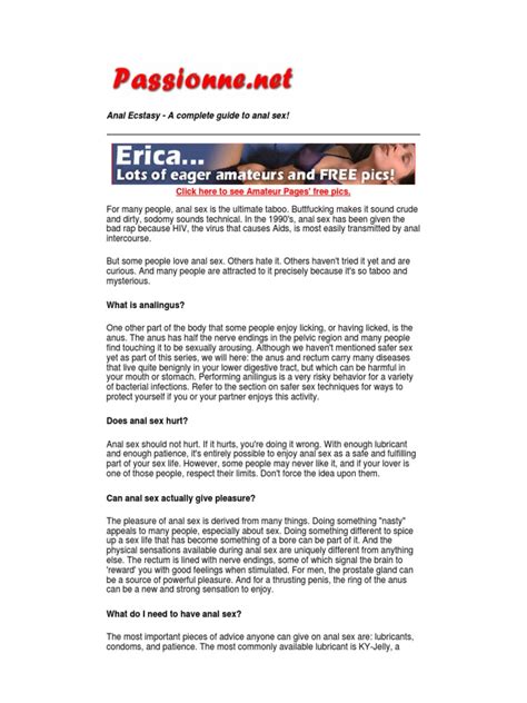 anal ecstasy