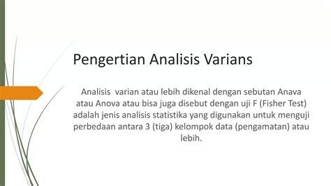 Analisis Varians