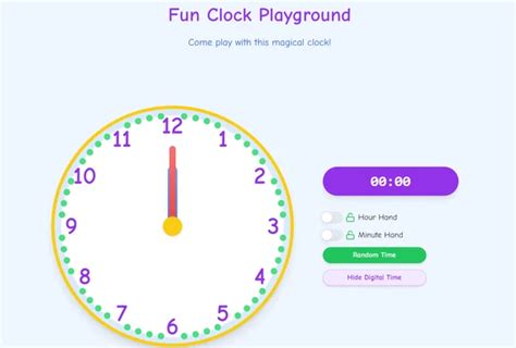 Analog Clock Interactive Games