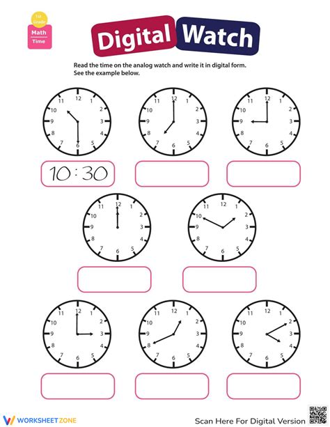Analog Clock Reading Practice