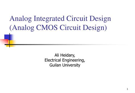 analog integrated circuit design ppt