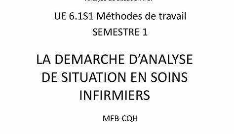 Analyse de situation IFSI | Slides Sciences Mèdicales | Docsity