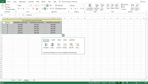 Analysis Not Showing In Excel