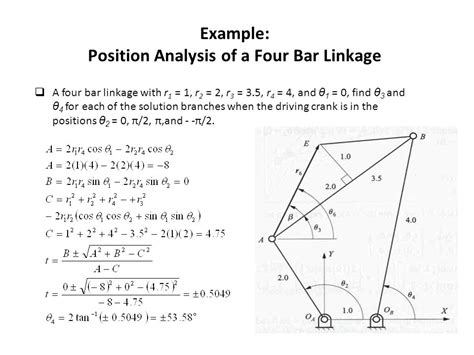 Analysis Of A Four Bar Linkage