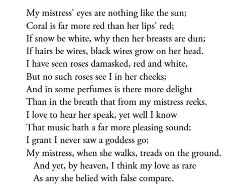 analysis of sonnet 130