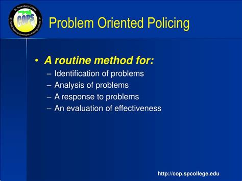 analysis tools and approaches for problem solving in community policing