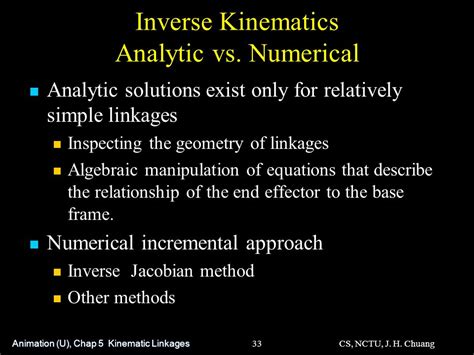 Analytical Vs Numerical Inverse Kinematics