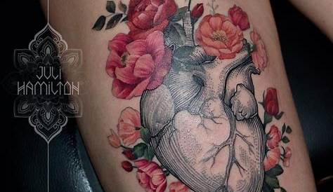 120+ Realistic Anatomical Heart Tattoo Designs for Men (2020) With