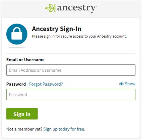ancestry uk login free