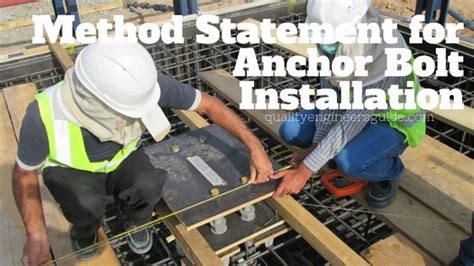 Anchor Bolt Installation Method Statement