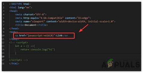 Anchor Link Javascript Void