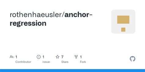 Anchor Regression Github