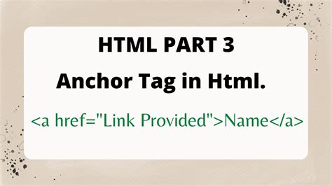 Anchor Tag In Html Javatpoint