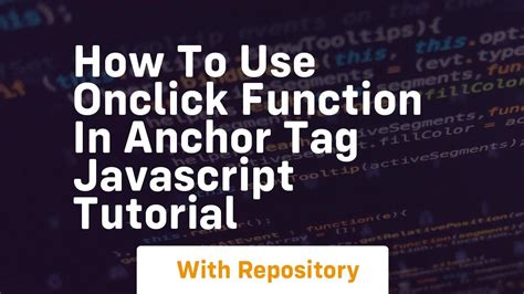 Anchor Tag Javascript Click