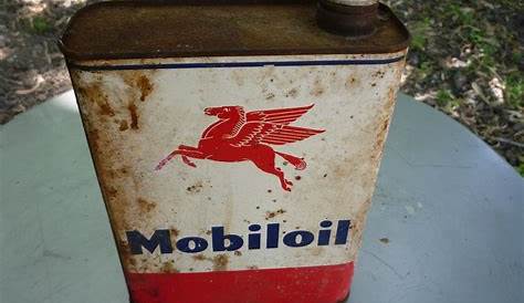 Bidon Huile Mobiloil Bb Oil Can Tin Vintage Oil Cans Oils Canning