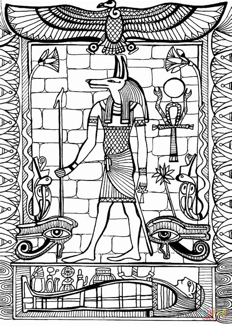 Ancient Egypt Egyptian Coloring Pages