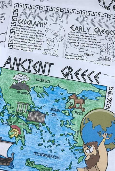 ancient greece map worksheet