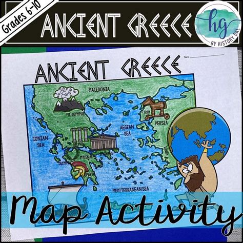 ancient greece map worksheet labeled