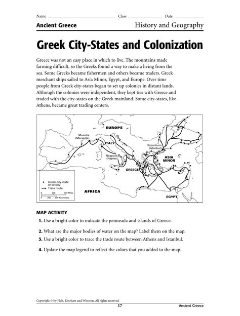 ancient greece map worksheet pdf answer key