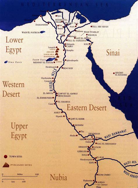 ancient map of the nile