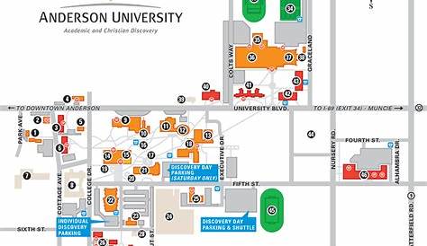 Anderson University Indiana Campus Map