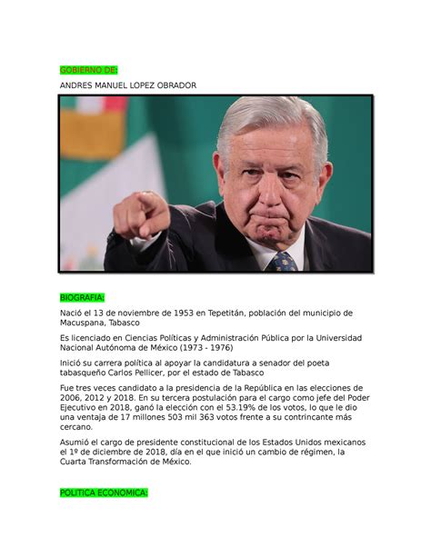 andrés manuel lópez obrador biografía corta