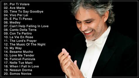 andrea bocelli list of songs