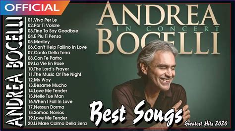 andrea bocelli love songs list