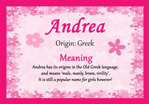 andrea name meaning and popularity