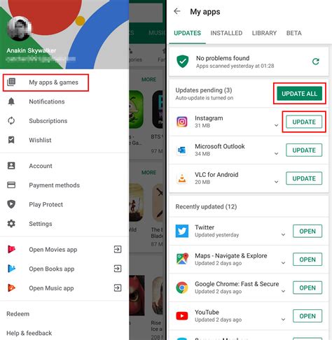 Android App Update Deinstallieren