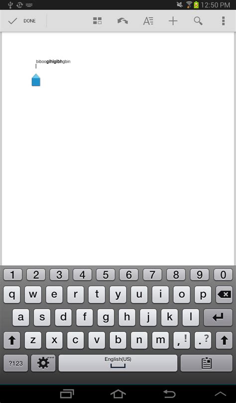 A text editor written in Android using native components in the content