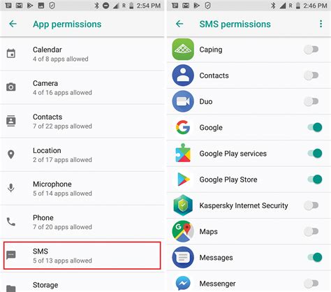 Pengaturan izin aplikasi Android