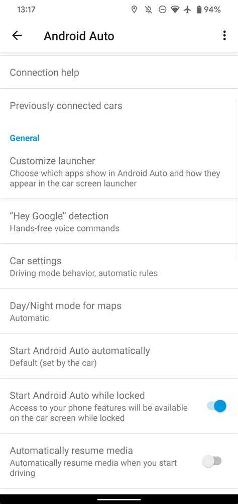 android auto app developer settings