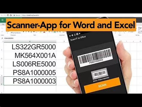 Android Barcode Scanner To Excel
