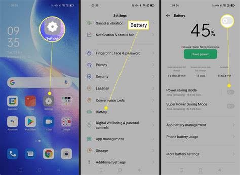 Android Battery Saving Settings