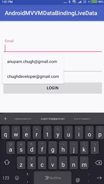 Android Data Binding Livedata Example