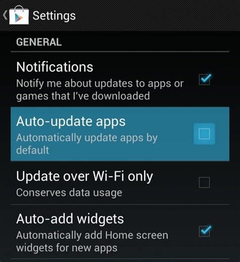 android disable automatic app updates