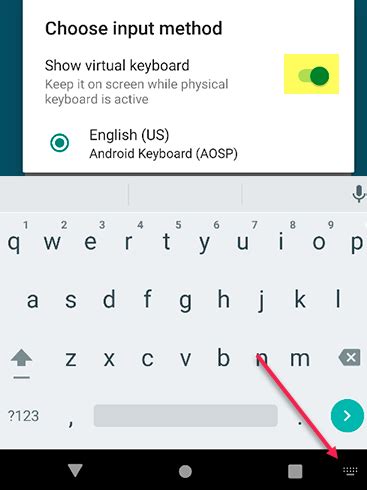 android emulator keyboard not showing