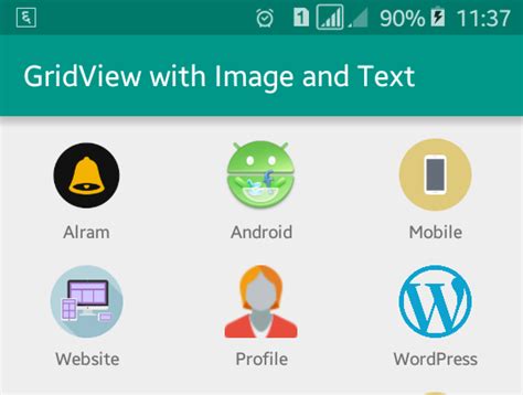 This Are Android Gridview Example Image And Text Recomended Post