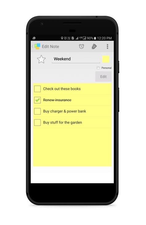 Android Notes Checklist
