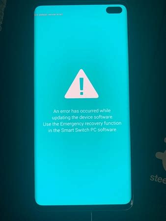 Android phone with error message