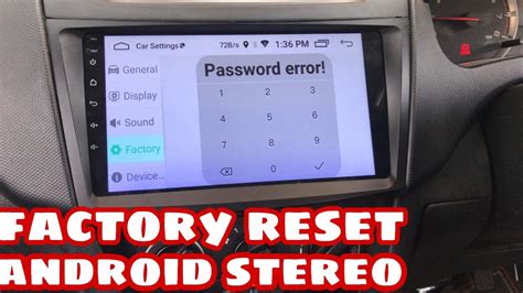 android radio reset code